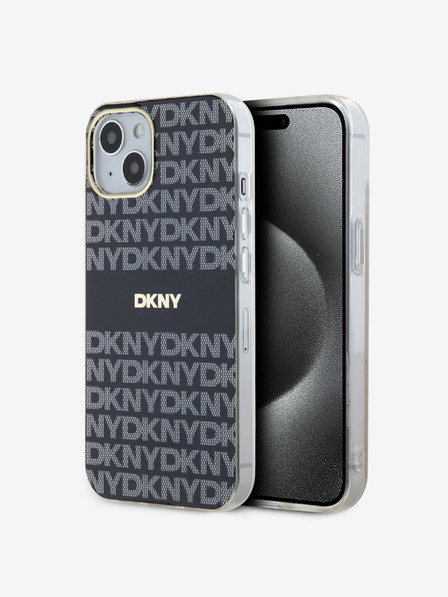 DKNY PC/TPU Repeat Pattern Tonal Stripe Magsafe Back Cover za iPhone 14 Black DKNY