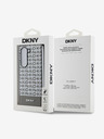 DKNY DKNY PU usnje s ponavljajočim se vzorcem in črto na dnu MagSafe hrbtni ovitek za Samsung Galaxy Z Flip 6 Brown
