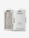 DKNY DKNY PU Leather Checkered Pattern and Stripe Back Cover za iPhone 16 Pro Max Pink
