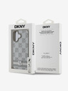 DKNY DKNY PU Leather Checkered Pattern and Stripe Back Cover za iPhone 16 Beige