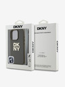 DKNY PU Leather Stack Logo Wrist Strap Zadní Kryt pro iPhone 16 Pro Max Green Ovitek za telefon