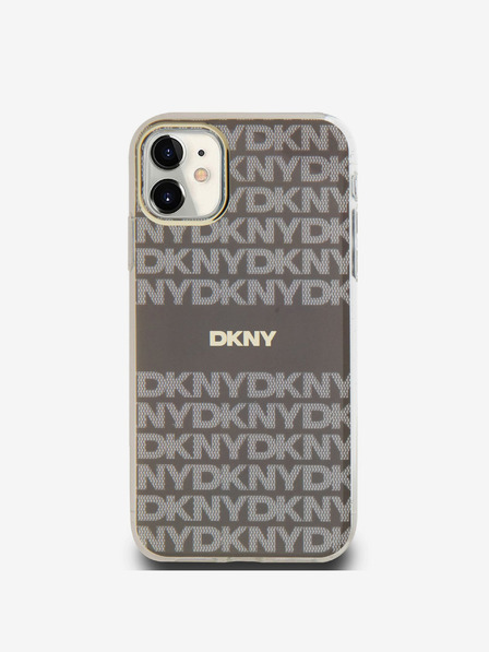 DKNY PC/TPU Repeat Pattern Tonal Stripe Magsafe Back Cover za iPhone 11 Beige DKNY