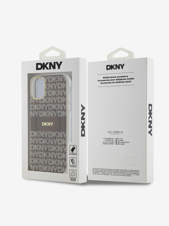 DKNY PC/TPU Repeat Pattern Tonal Stripe Magsafe Back Cover za iPhone 11 Beige DKNY