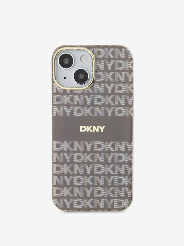 DKNY PC/TPU Repeat Pattern Tonal Stripe Magsafe Back Cover za iPhone 15 Beige DKNY