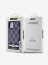 DKNY DKNY PU usnje s kvačkanim vzorcem in črtami za iPhone 15 modro