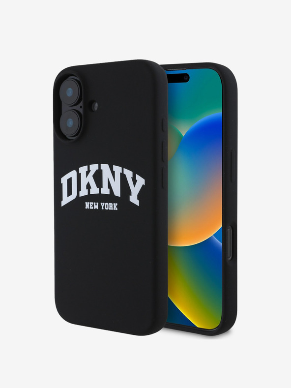 DKNY DKNY Liquid Silicone Arch Logo MagSafe Back Cover za iPhone 16 Plus Black