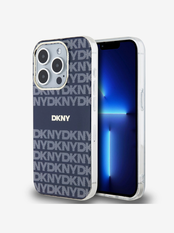 DKNY PC/TPU Repeat Pattern Tonal Stripe Magsafe Back Cover za iPhone 13 Pro Blue DKNY