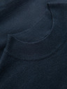 Ombre Clothing Moški pleten pol roloz z viskozo - temno modra V4 OM-SWTN-0125 Ombre Clothing