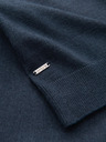 Ombre Clothing Moški pleten roloz z viskozo - temno modra V4 OM-SWTN-0127 Ombre Clothing