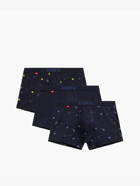 Atlantic Moške bokserice ATLANTIC 3Pack - temno modre