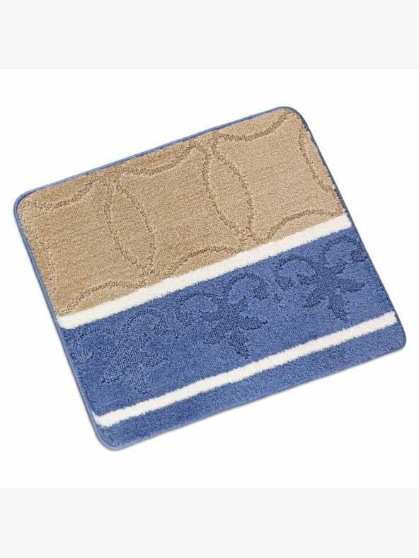 Bellatex Toaletna preproga 50x60cm ornament modra in bež Bellatex