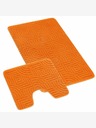 Bellatex Kopalniška in straniščna preproga labirint oranžna Bellatex