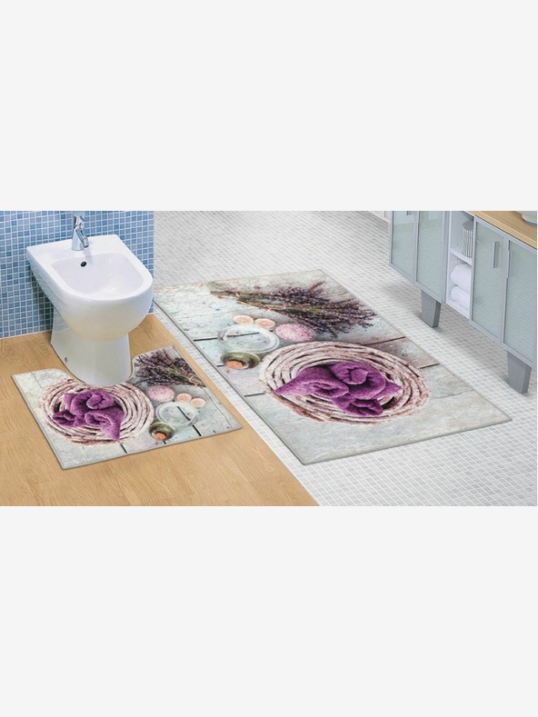 Bellatex 3D preproga za kopalnico in stranišče Bellatex v barvi sivke