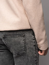 Ombre Clothing Moške hlače iz džinsa STRAIGHT LEG - črne V1 OM-PADP-0133 Ombre Clothing