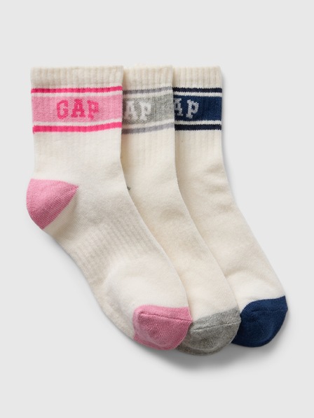 GAP Otroške nogavice z logotipom, 3 pari GAP