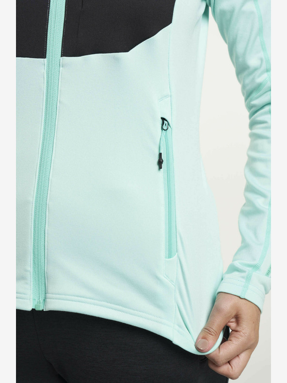 Tenson Ženska funkcionalna jopa Tenson Txlite s polnim zadrganjem W svetlo turkizna
