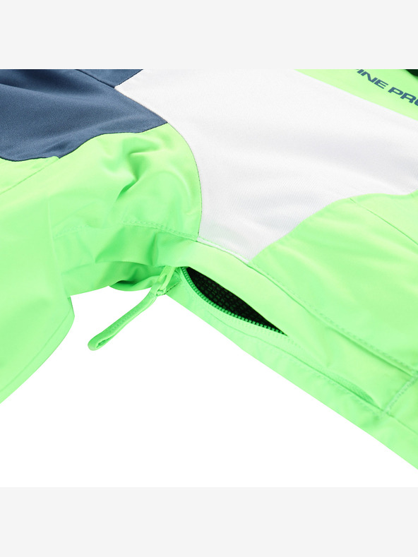 ALPINE PRO Otroška smučarska jakna z membrano ptx snow ALPINE PRO DEARO neonsko zelena gekon