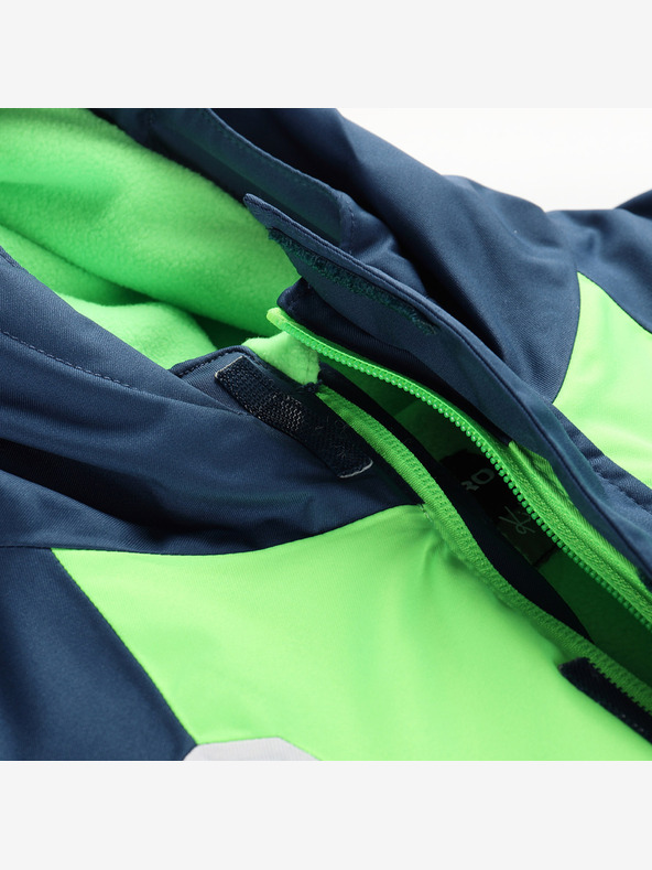 ALPINE PRO Otroška smučarska jakna z membrano ptx snow ALPINE PRO DEARO neonsko zelena gekon