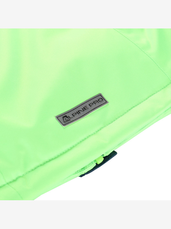 ALPINE PRO Otroška smučarska jakna z membrano ptx snow ALPINE PRO DEARO neonsko zelena gekon