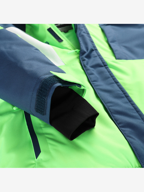 ALPINE PRO Otroška smučarska jakna z membrano ptx snow ALPINE PRO DEARO neonsko zelena gekon