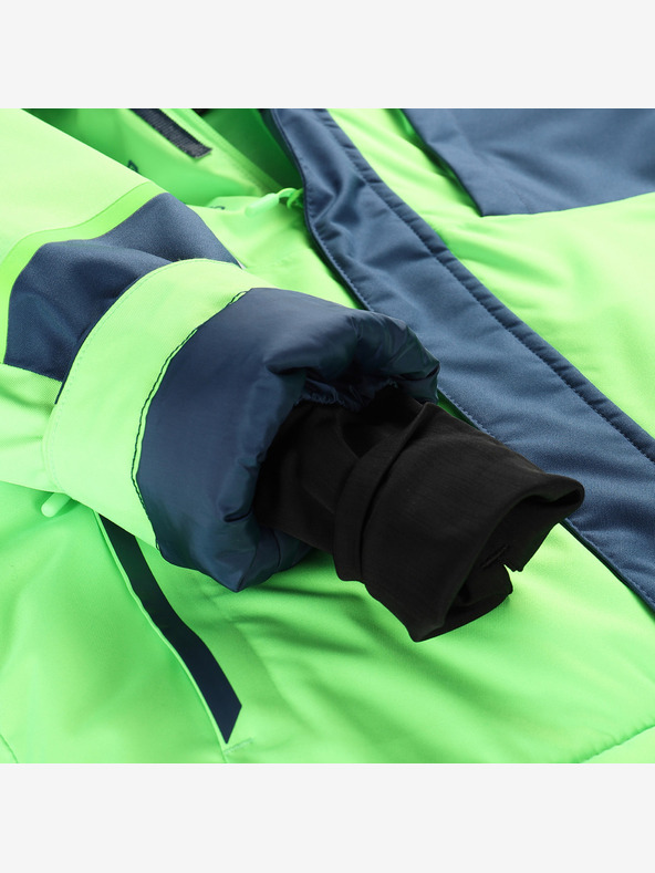 ALPINE PRO Otroška smučarska jakna z membrano ptx snow ALPINE PRO DEARO neonsko zelena gekon