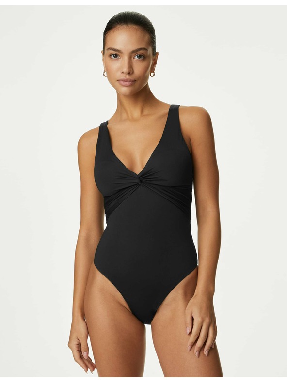 Marks & Spencer Kopalke z izrezom za oblikovanje trebuha Marks & Spencer črne