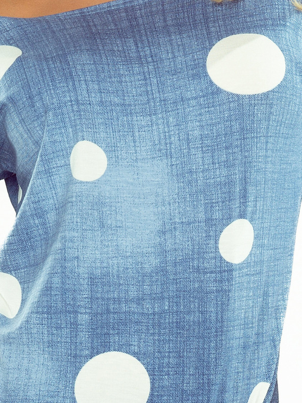 numoco Športna obleka - kavbojke z belimi pikami Numoco