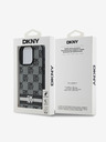 DKNY DKNY PU usnje s kvačkanim vzorcem in črto na hrbtni strani za iPhone 16 Pro Max črno