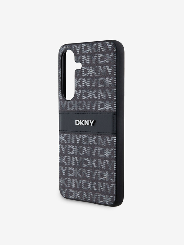 DKNY PC/TPU ponavljajoči se vzorec s črto in trakom hrbtni ovitek za Samsung Galaxy S24 Black DKNY