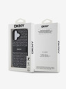 DKNY DKNY PU usnje s ponavljajočim se vzorcem s tonskim trakom Zadnji ovitek za iPhone 16 Plus črn