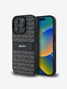 DKNY DKNY PU usnje s ponavljajočim se vzorcem in črto za iPhone 16 Pro Max Black Black