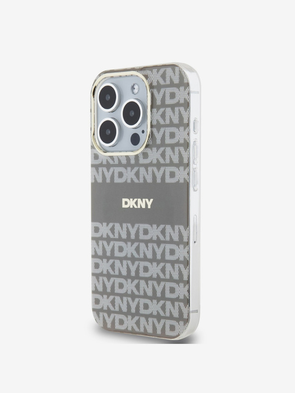 DKNY PC/TPU Repeat Pattern Tonal Stripe Magsafe Back Cover za iPhone 13 Pro Beige DKNY