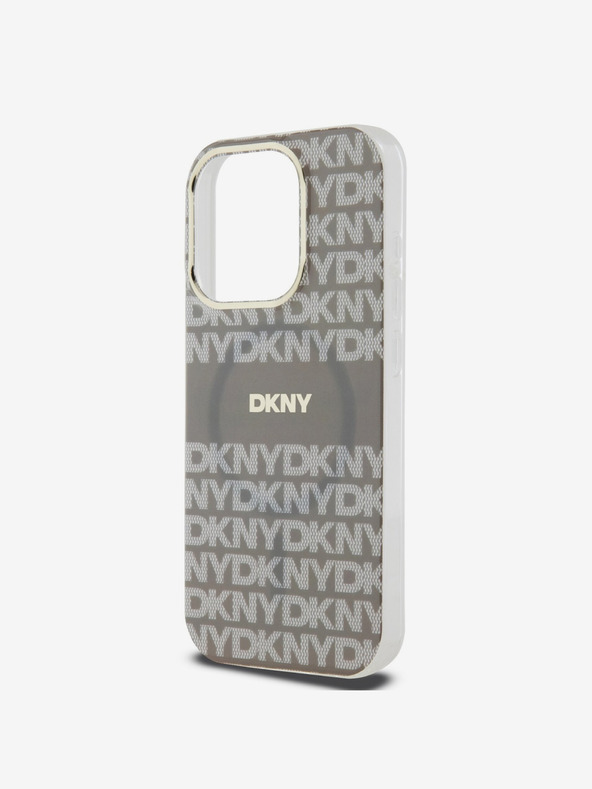 DKNY PC/TPU Repeat Pattern Tonal Stripe Magsafe Back Cover za iPhone 13 Pro Beige DKNY