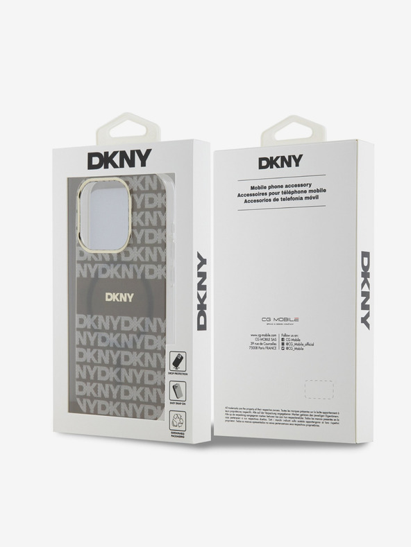 DKNY PC/TPU Repeat Pattern Tonal Stripe Magsafe Back Cover za iPhone 13 Pro Beige DKNY