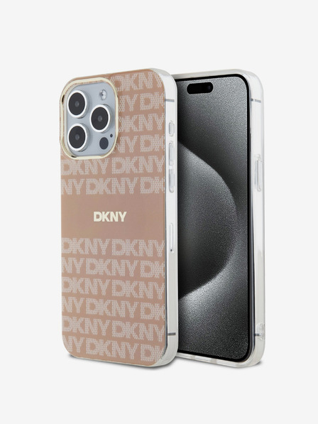 DKNY PC/TPU Repeat Pattern Tonal Stripe Magsafe Back Cover za iPhone 15 Pro Max Pink DKNY