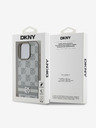 DKNY DKNY PU usnje s kvačkanim vzorcem in črto na hrbtni strani za iPhone 16 Pro Beige