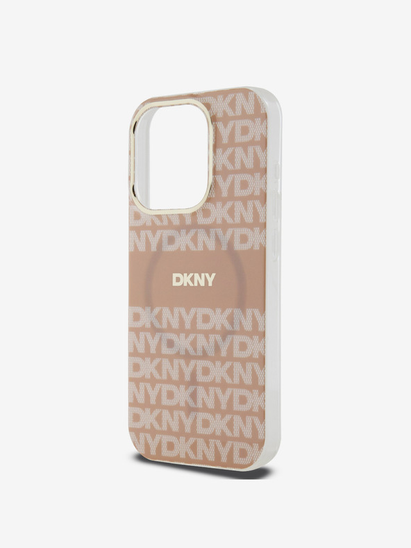 DKNY PC/TPU ponavljajoči se vzorec Tonal Stripe Magsafe zadnji ovitek za iPhone 13 Pro Pink DKNY