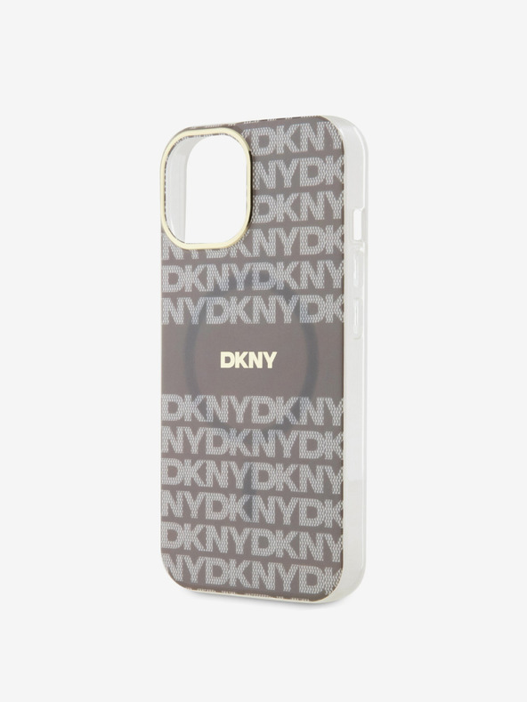 DKNY PC/TPU Repeat Pattern Tonal Stripe Magsafe Back Cover za iPhone 14 Beige DKNY