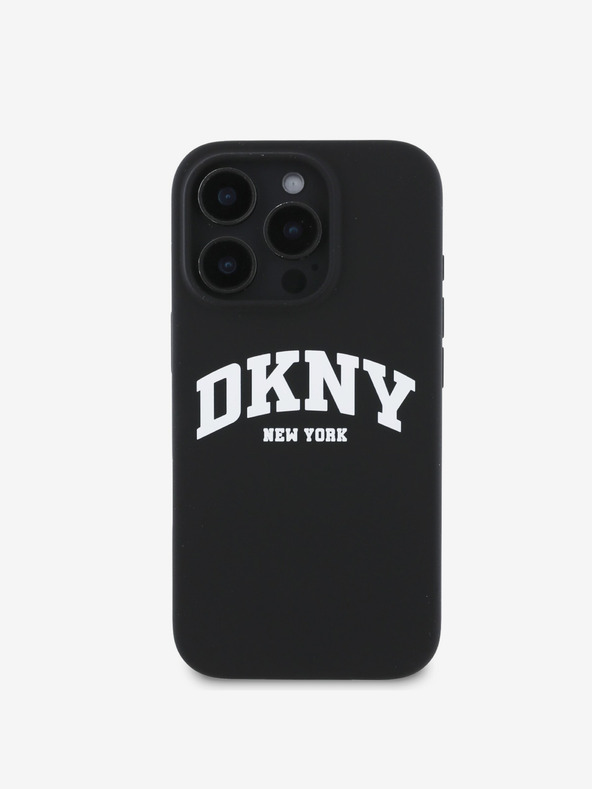 DKNY DKNY Tekoči silikonski logotip Arch MagSafe hrbtni ovitek za iPhone 16 Pro črn