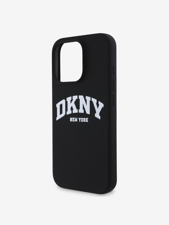 DKNY DKNY Tekoči silikonski logotip Arch MagSafe hrbtni ovitek za iPhone 16 Pro črn