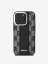 DKNY DKNY PU usnje Checkered Pattern Magsafe Back Cover za iPhone 16 Pro Max Black
