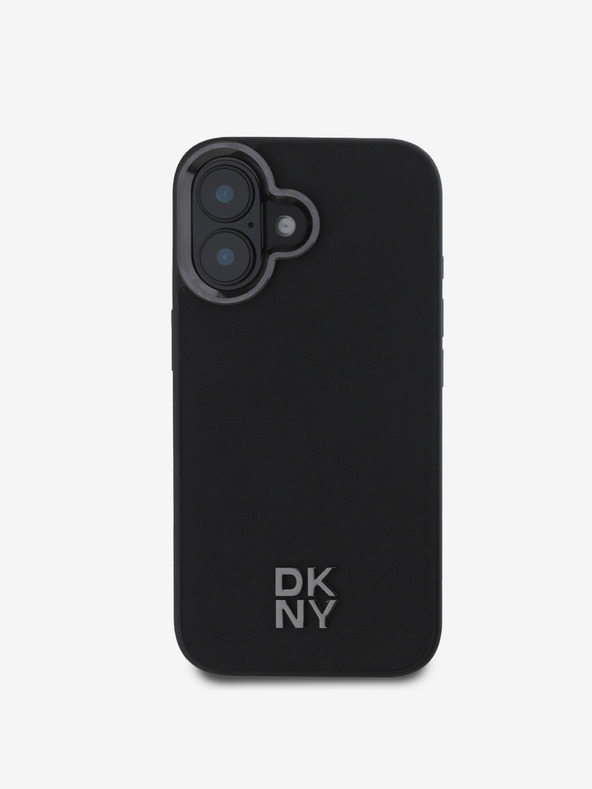 DKNY DKNY PU usnje z logotipom Magsafe hrbtni ovitek za iPhone 16 črn