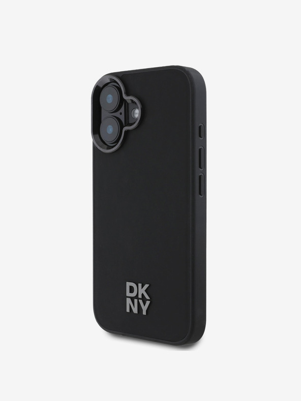 DKNY DKNY PU usnje z logotipom Magsafe hrbtni ovitek za iPhone 16 črn
