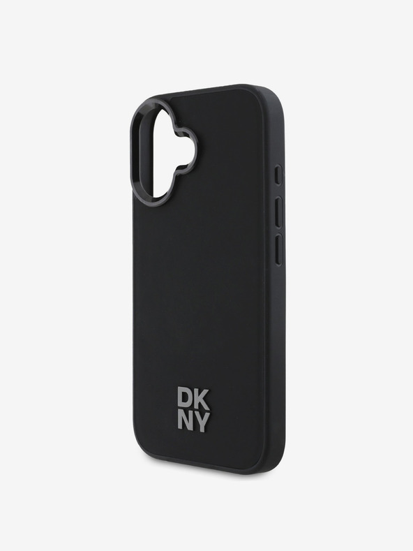 DKNY DKNY PU usnje z logotipom Magsafe hrbtni ovitek za iPhone 16 črn