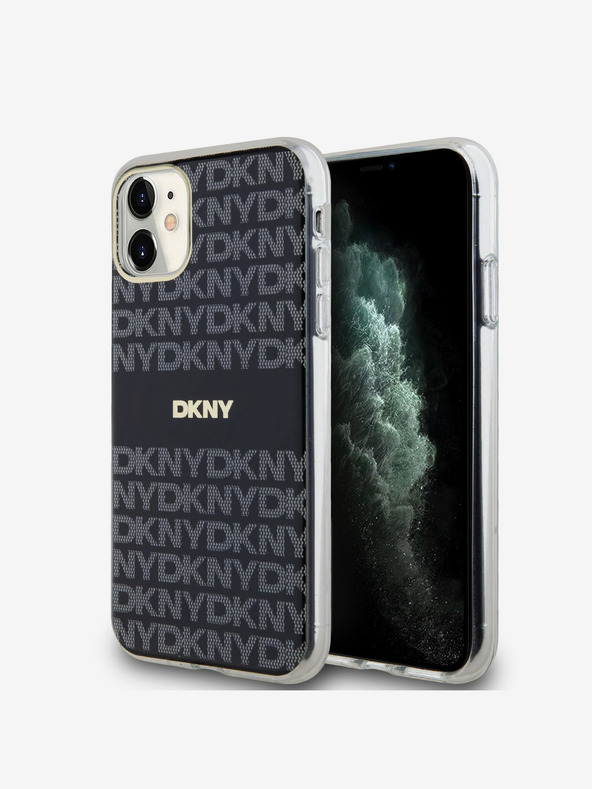 DKNY PC/TPU Repeat Pattern Tonal Stripe Magsafe Back Cover za iPhone 11 Black DKNY
