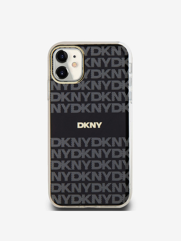 DKNY PC/TPU Repeat Pattern Tonal Stripe Magsafe Back Cover za iPhone 11 Black DKNY