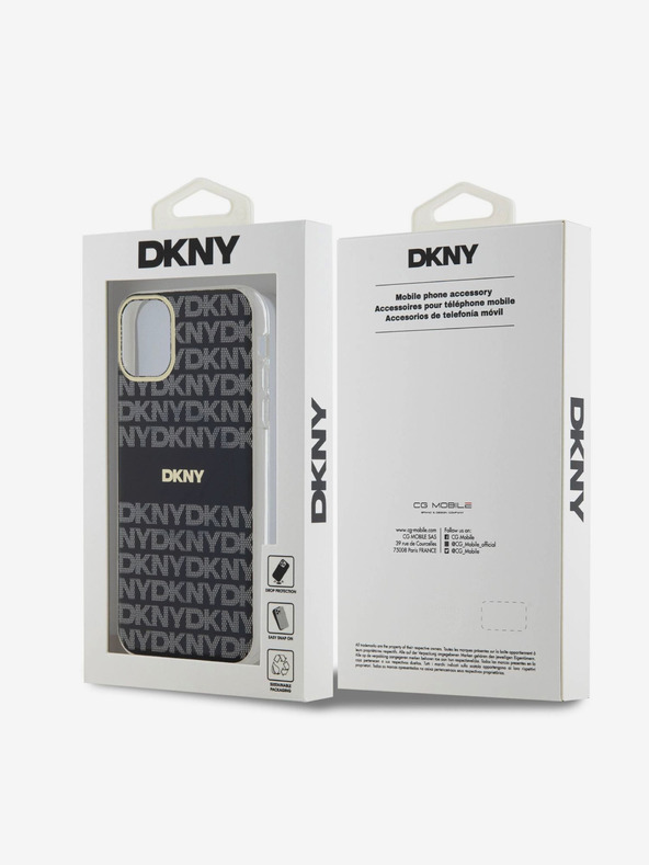 DKNY PC/TPU Repeat Pattern Tonal Stripe Magsafe Back Cover za iPhone 11 Black DKNY
