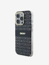 DKNY DKNY PC/TPU ponavljajoči se vzorec s črto Magsafe hrbtni ovitek za iPhone 16 Pro Max črn