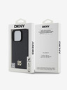 DKNY DKNY PU usnje s ponavljajočim se vzorcem z logotipom MagSafe hrbtni ovitek za iPhone 16 Pro Max Black
