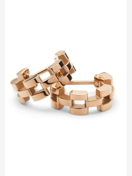 Daniel Wellington Ženski uhani Daniel Wellington Rose Gold Steel 3-Link